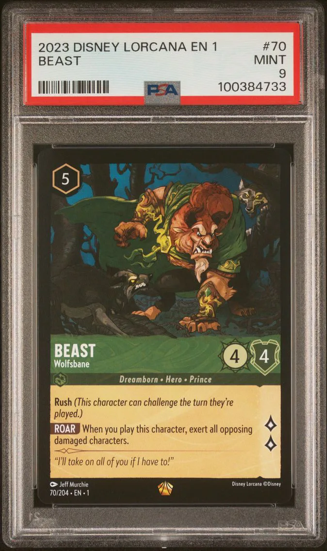 2023 #70 Beast - Wolfsbane PSA 9 Disney Lorcana EN 1-the First Chapter