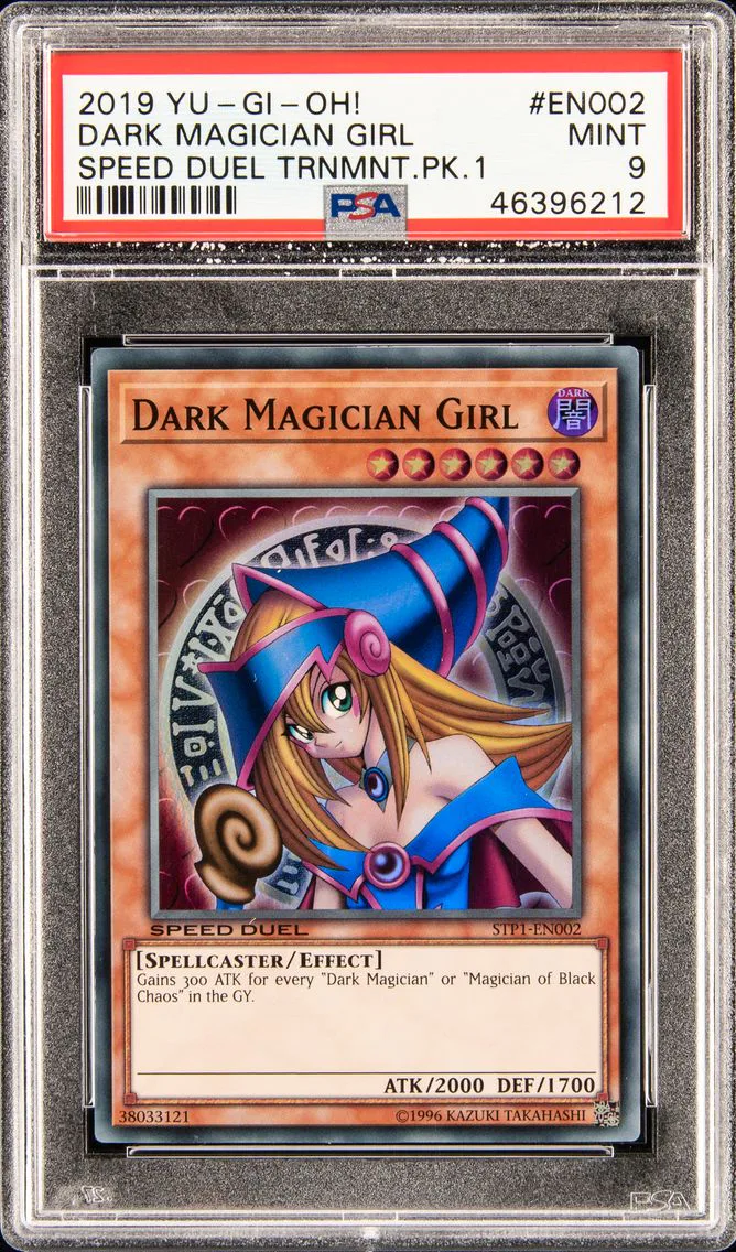 2019 YU-GI-OH! SPEED DUEL TOURNAMENT PACK 1 #EN002 DARK MAGICIAN GIRL SUPER RARE PSA 9