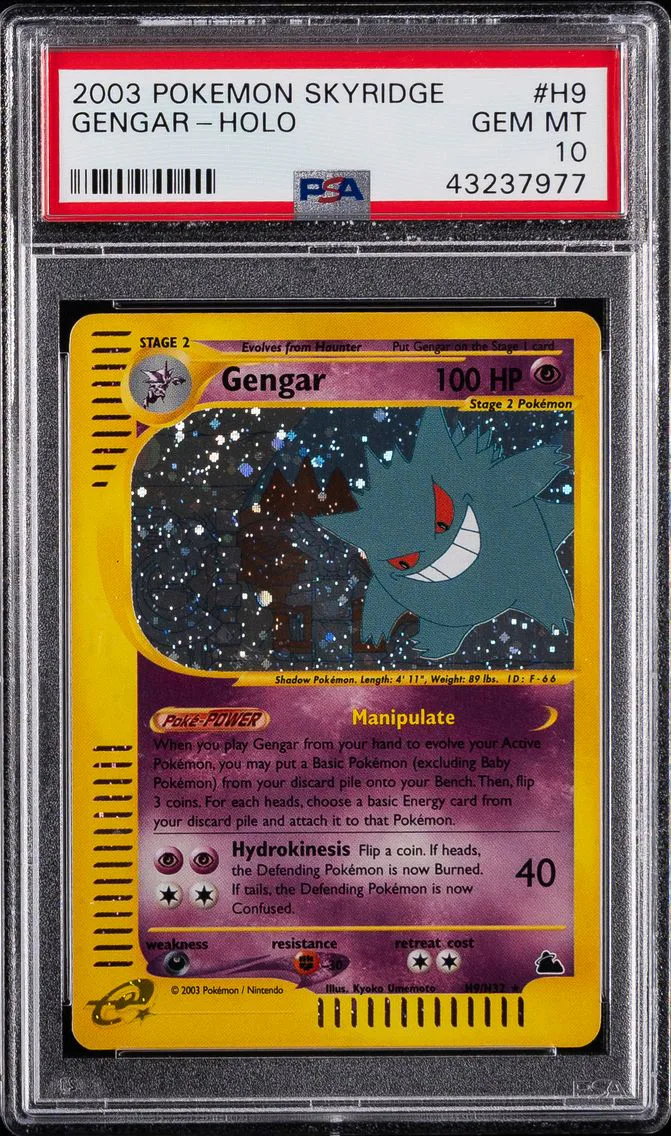 2003 #H9 Gengar-Holo PSA 10 Skyridge Pokemon