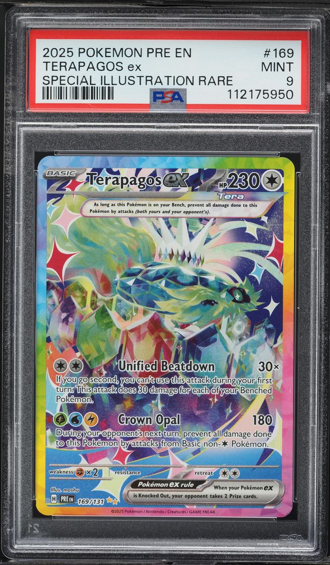 2025 #169 Terapagos EX PSA 9 Pre EN-Prismatic Evolutions Pokemon