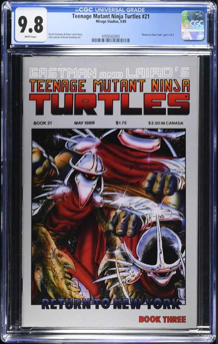 1998 Teenage Mutant Ninja Turtles #21 CGC 9.8 Mirage Studios