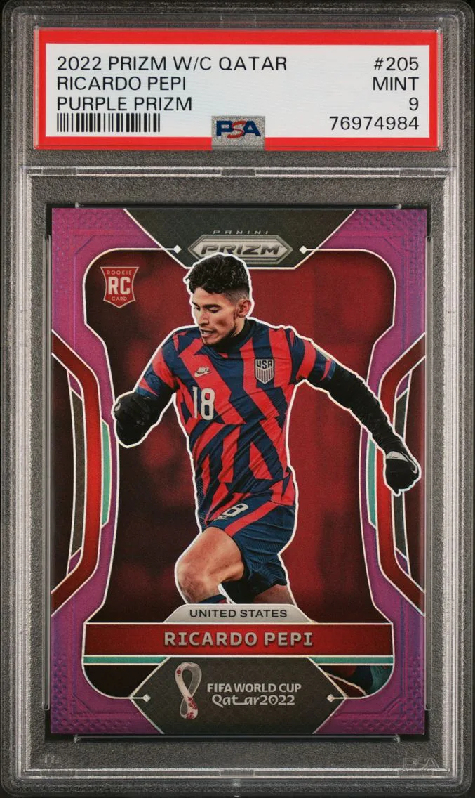 2022 #205 Ricardo Pepi PSA 9 Panini Prizm World Cup Qatar