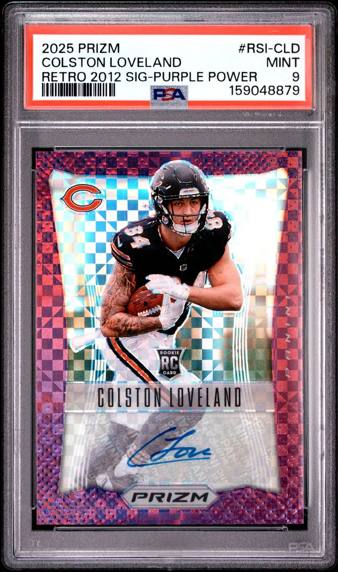 2025 #RSI-CLD Colston Loveland PSA 9 Panini Prizm Retro 2012 Signatures
