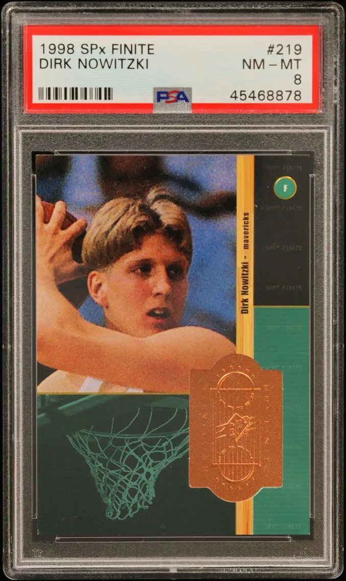 1998 #219 Dirk Nowitzki PSA 8 SPx Finite