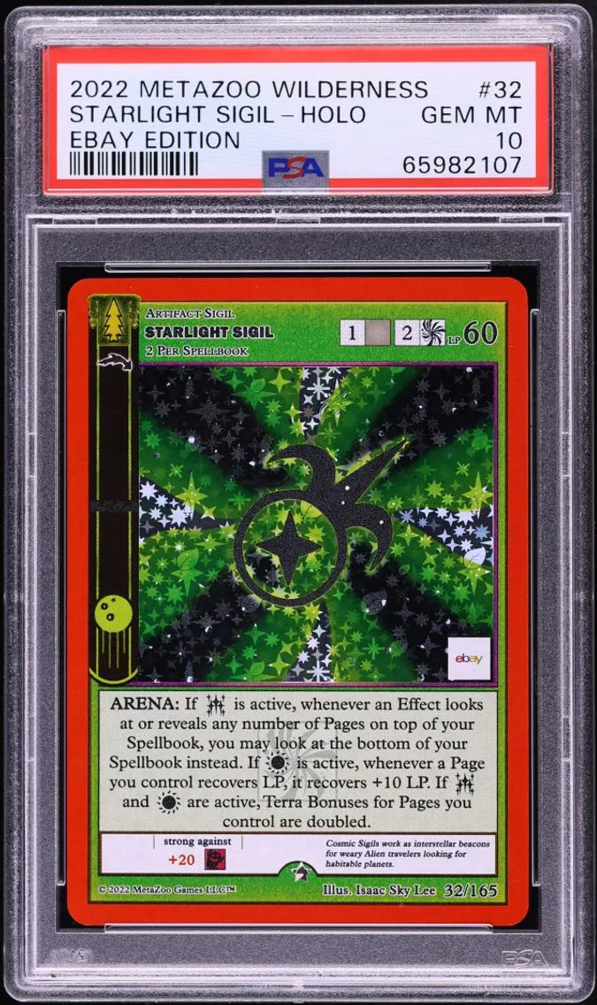 2022 #32 MetaZoo Wilderness Ebay Edition Holo Starlight Sigil GEM MINT PSA 10