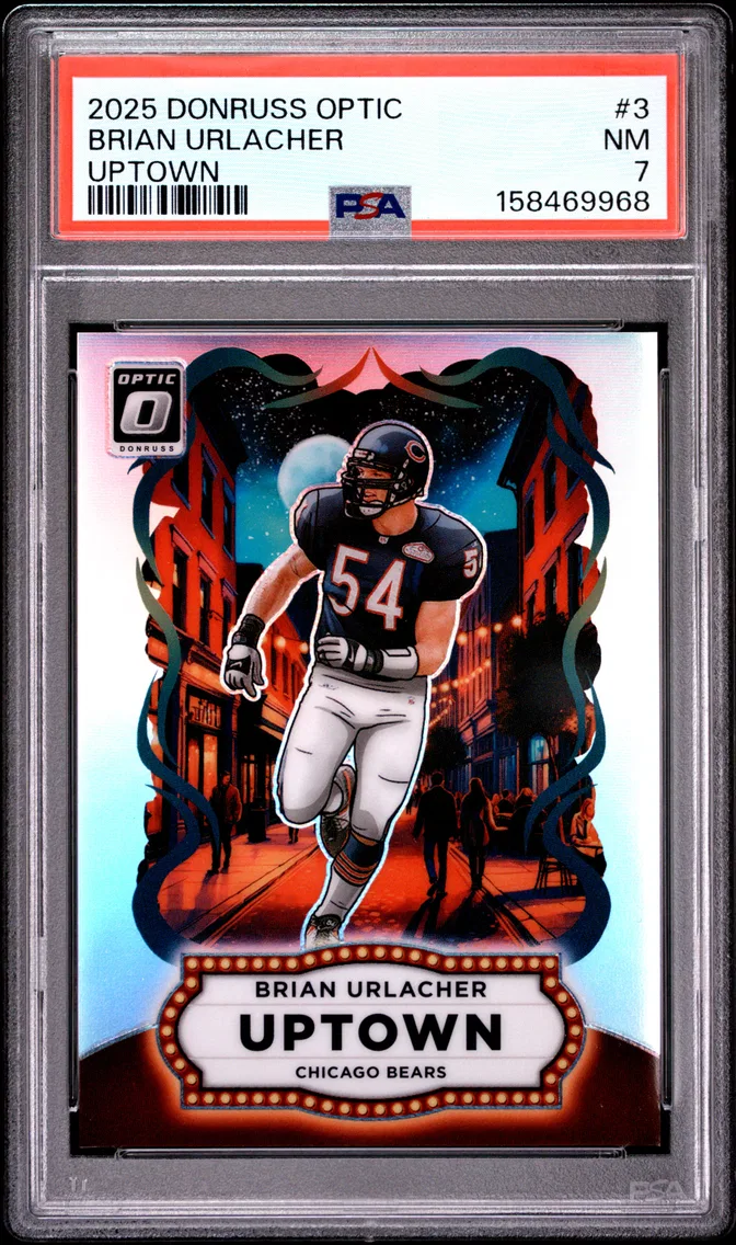 2025 #3 Brian Urlacher PSA 7 Panini Donruss Optic Uptown