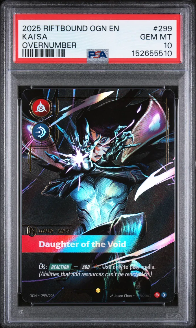 2025 #299 Kai'SA - Daughter of the Void PSA 10 Riftbound: League of Legends Ogn-Origins