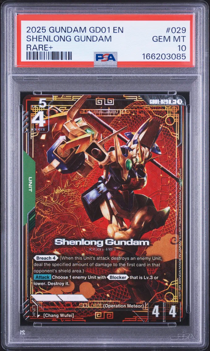 2025 #029 Shenlong Gundam PSA 10 Gundam Newtype Rising