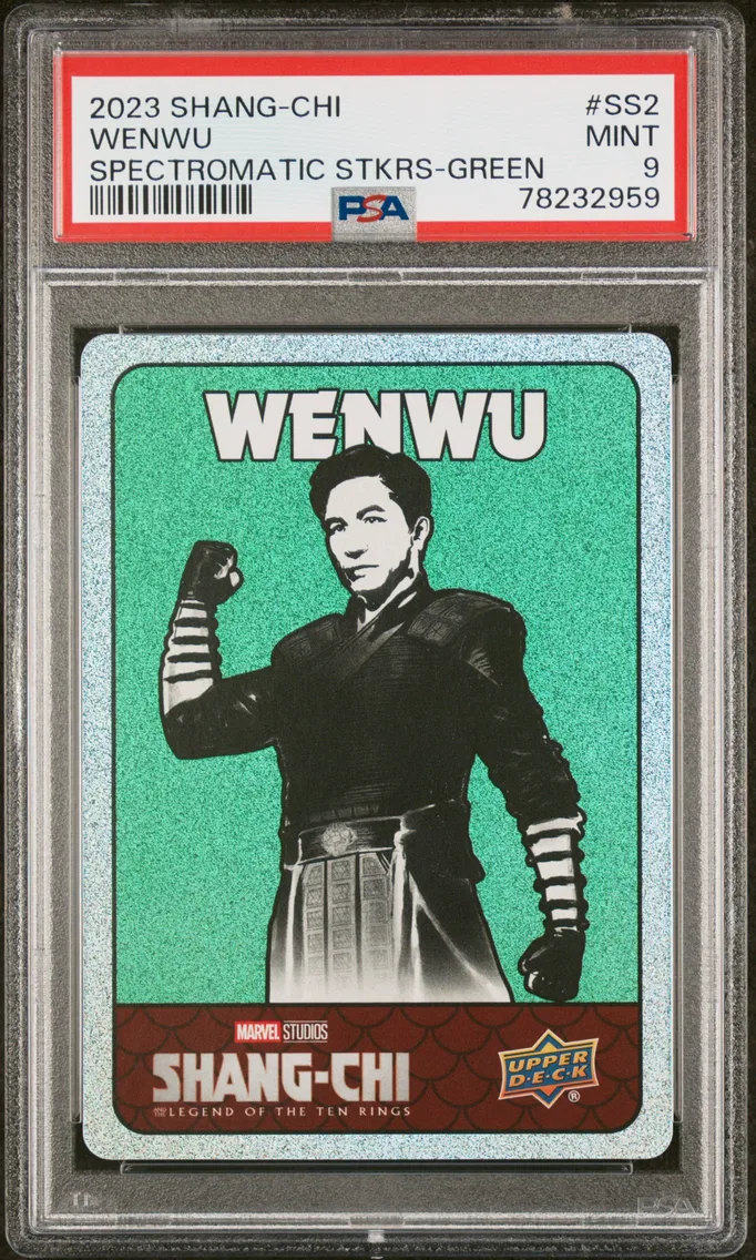 2023 #SS2 Wenwu PSA 9 Upper Deck Shang-Chi and the Legend of the Ten Rings Spectromatic Stickers
