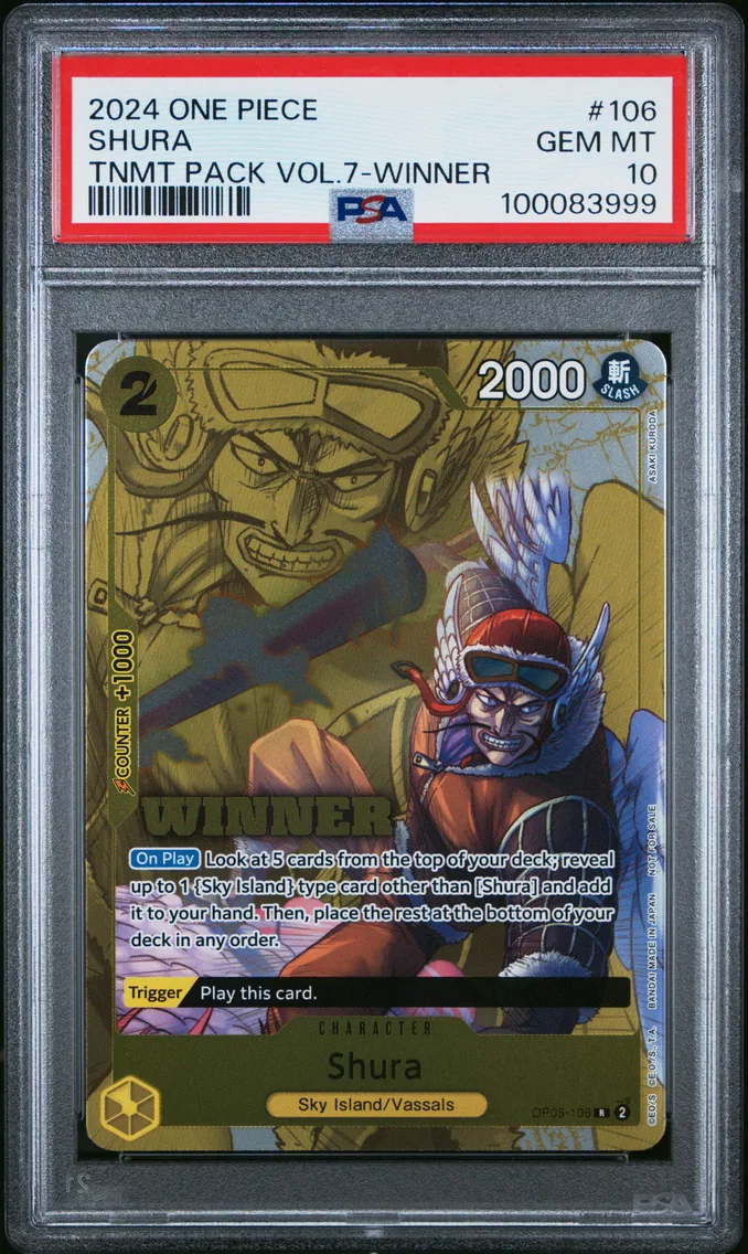 2024 #106 Shura PSA 10 One Piece Tournament Pack Vol.7