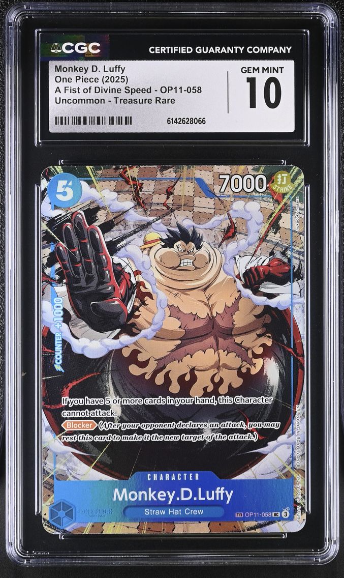 2025 #OP11-058 Monkey D. Luffy CGC 10 Carrying on His Will (OP13) - English