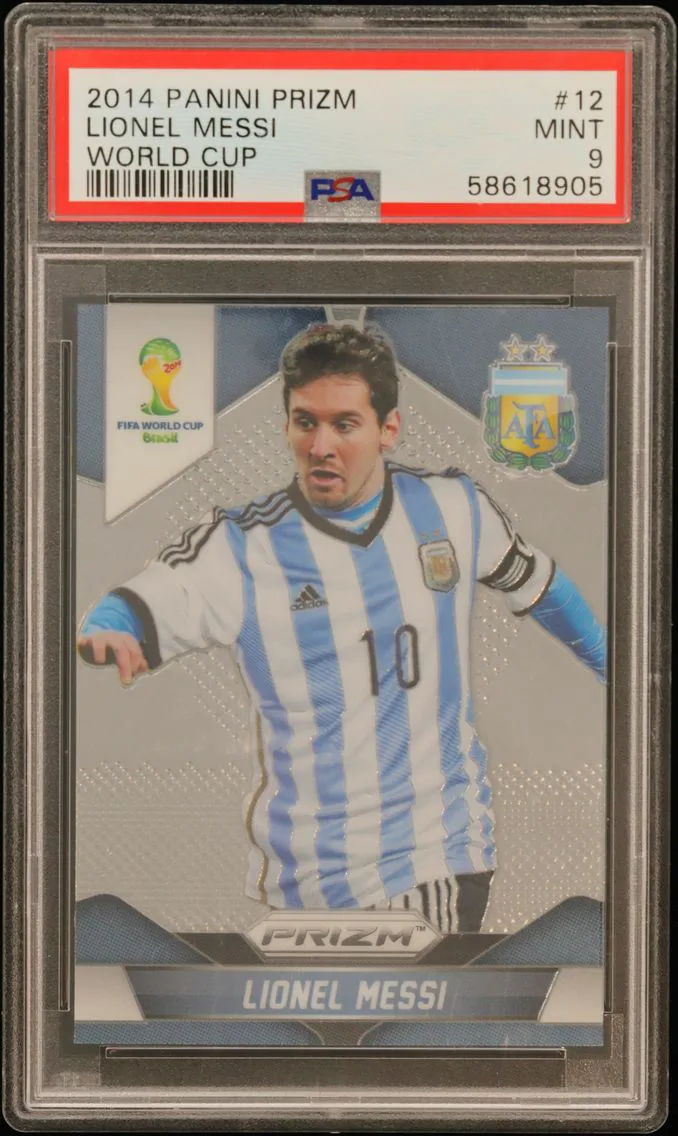 2014 #12 Lionel Messi PSA 9 Panini Prizm World Cup