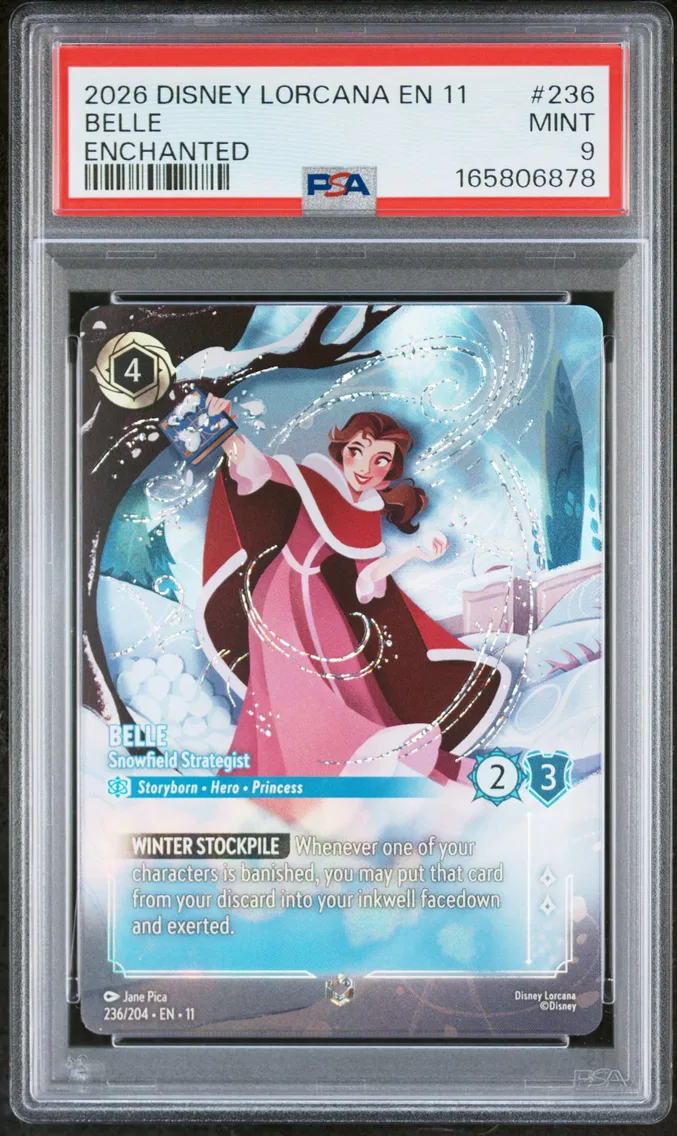 2026 #236 Belle - Snowfield Strategist PSA 9 Disney Lorcana EN 11-Winterspell