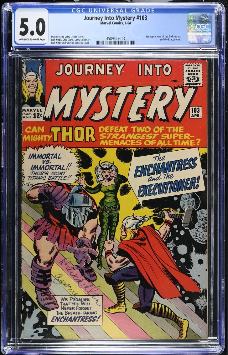 1964 Journey Into Mystery #103 CGC 5 Marvel Comics