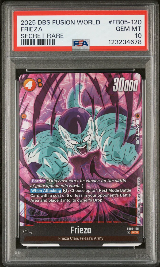 2025 #FB05-120 Frieza PSA 10 Dragon Ball Super Card Game Fusion World New Adventure