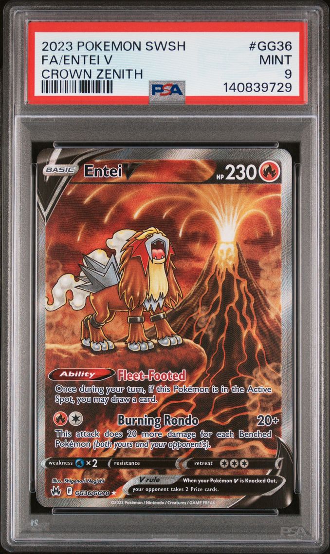 2023 #GG36 Full Art/Entei V PSA