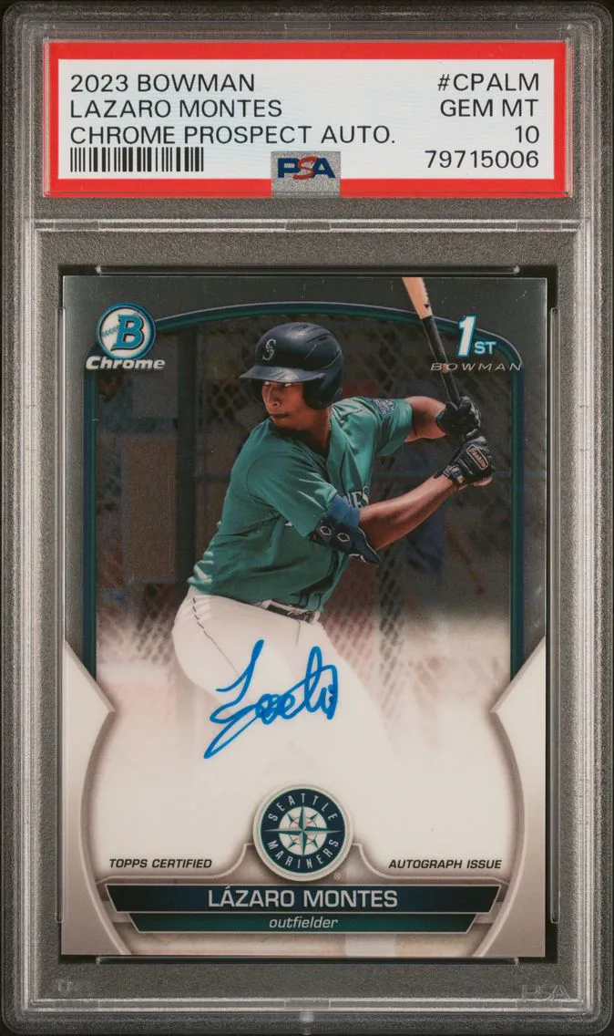 2023 #CPALM Lazaro Montes PSA 10 Bowman Chrome Prospect Autographs