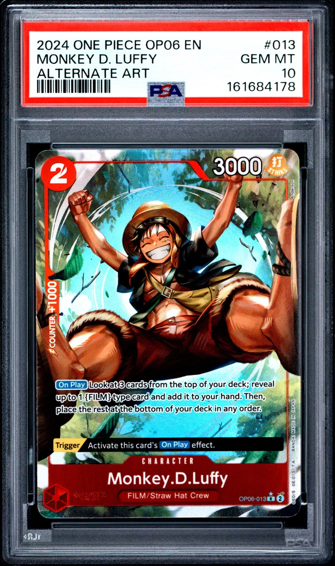 2024 #013 Monkey D. Luffy PSA 10 One Piece OP06-Wings of the Captain