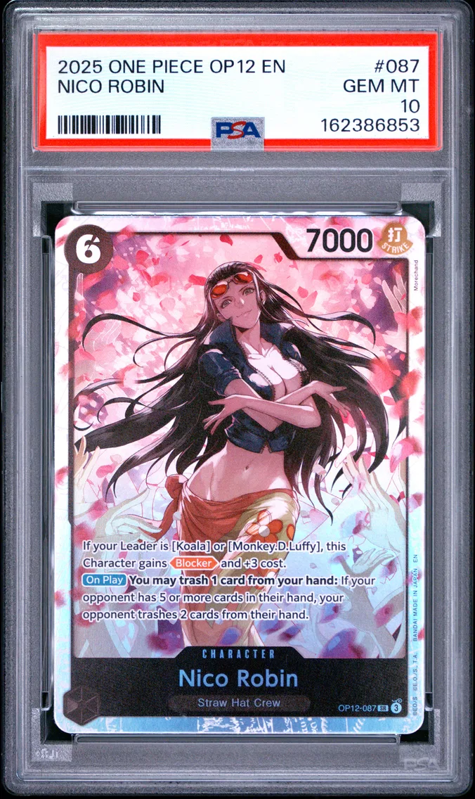 2025 #087 Nico Robin PSA 10 One Piece OP12-Legacy of the Master