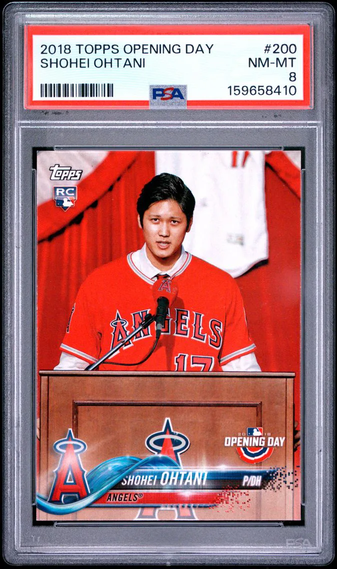 2018 #200 SHOHEI OHTANI PSA 8 Topps Opening Day