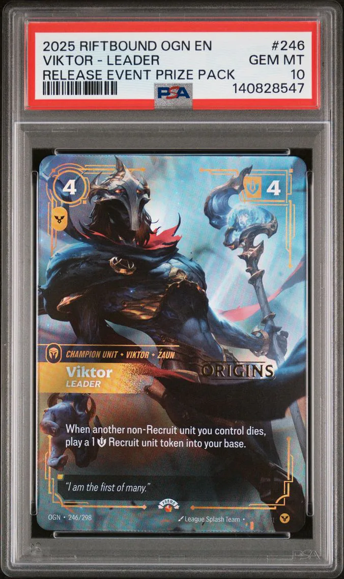 2025 #246 Viktor - Leader PSA 10 Riftbound: League of Legends Ogn-Origins