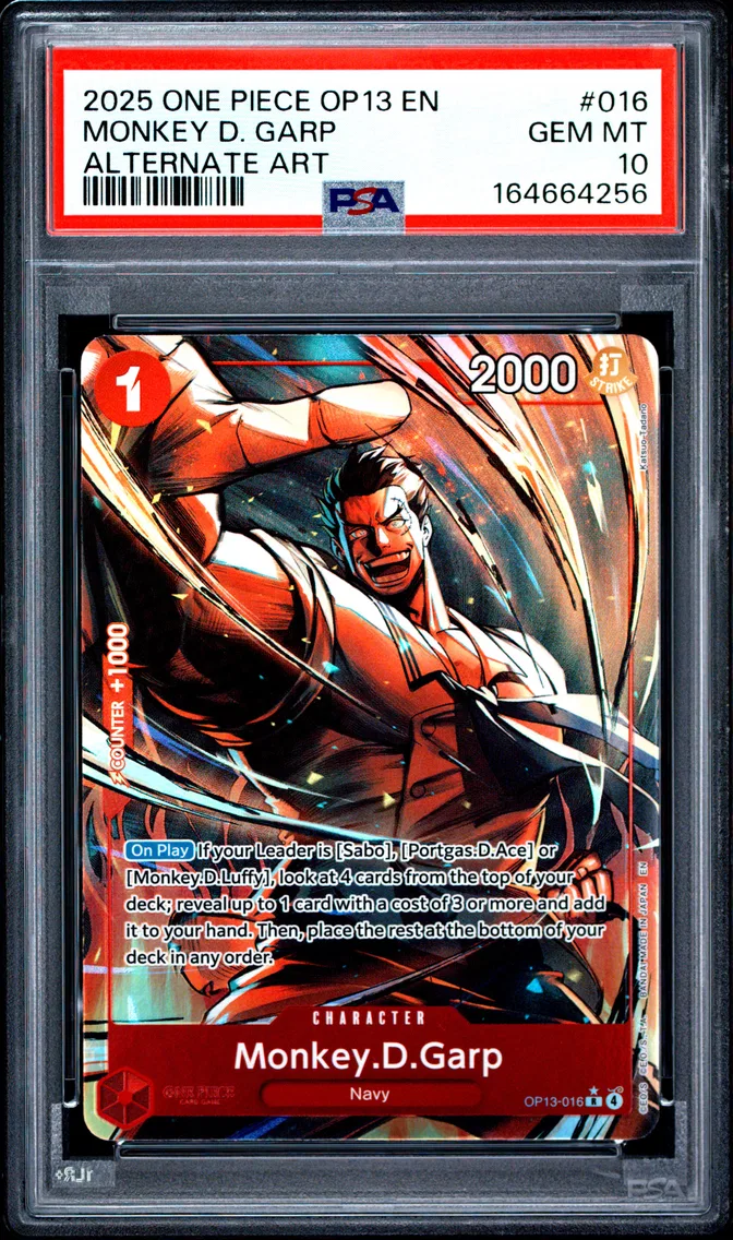 2025 #016 Monkey D. Garp PSA 10 One Piece OP13-Carrying on His Will