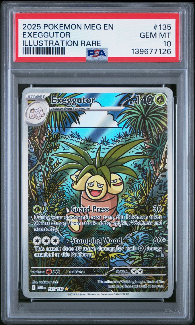 2025 #135 Exeggutor PSA 10 Meg EN-Mega Evolution