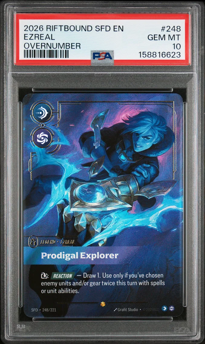 2026 #248 Ezreal - Prodigal Explorer PSA 10 Riftbound: League of Legends Sfd-Spiritforged