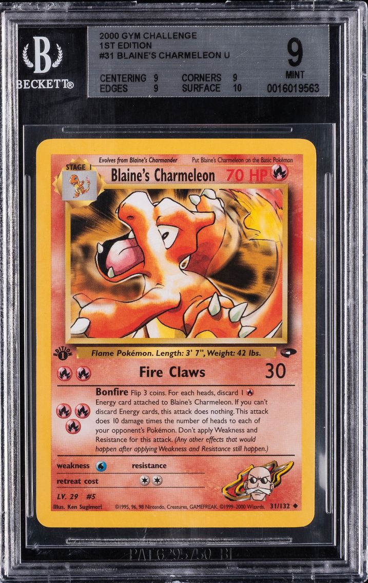 2000 #31 Blaine's Charmeleon 1st Edition BGS 9 Gym Challenge Pokemon