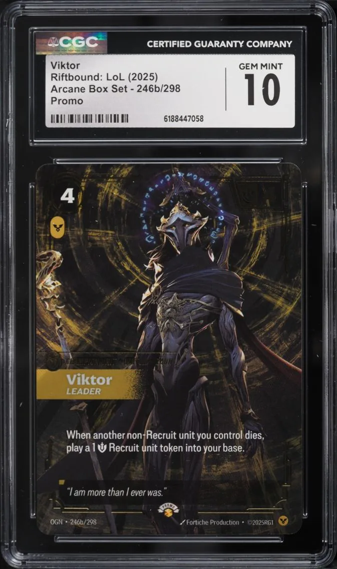 2025 #246b Viktor CGC 10 Riftbound League Of Legends LoL Promo Arcane Box Set