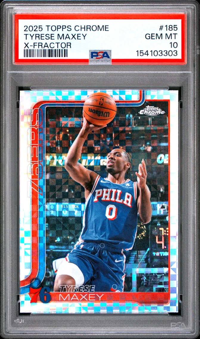2025 #185 Tyrese Maxey PSA 10 Topps Chrome