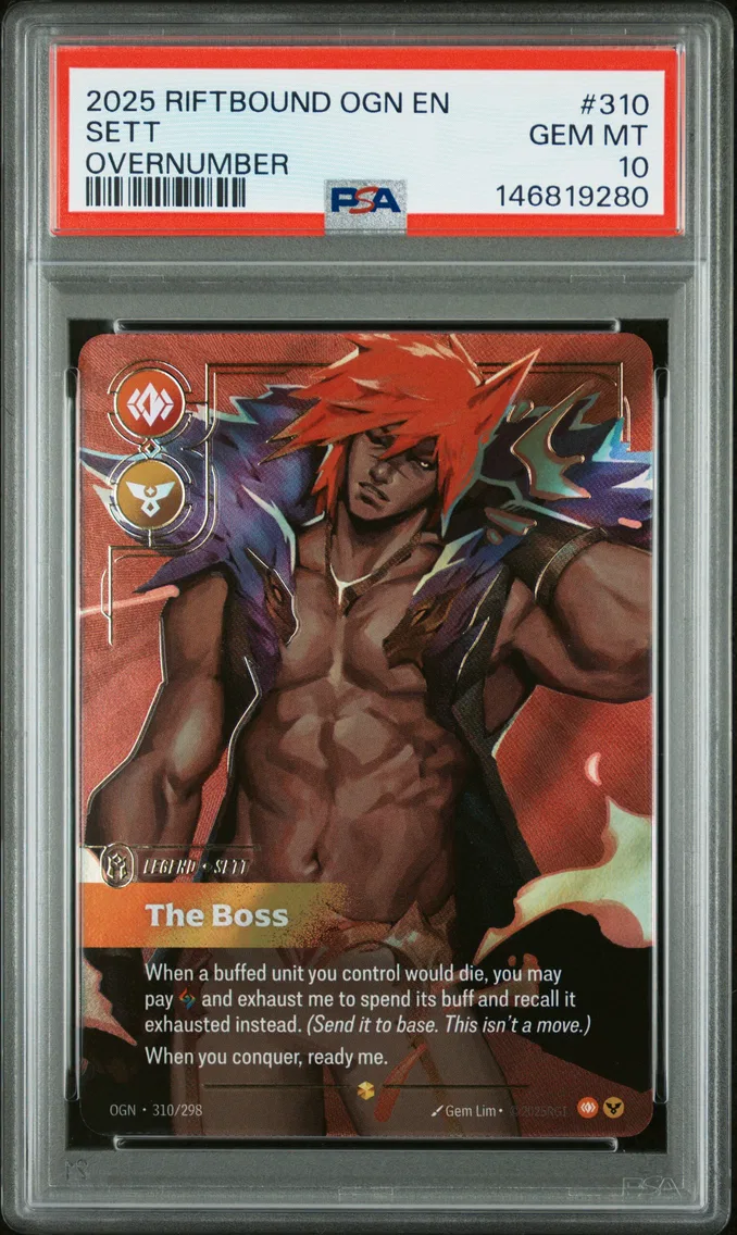 2025 #310 Sett - the Boss PSA 10 Riftbound: League of Legends Ogn-Origins