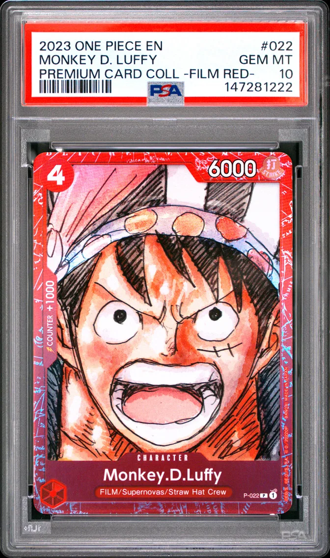 2023 #022 Monkey D. Luffy PSA 10 One Piece Premium Card Collection -One Piece Film Red-