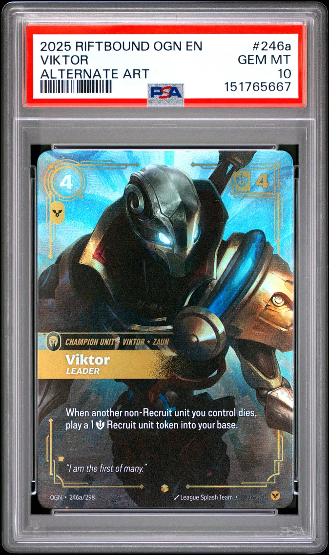 2025 #246a Viktor - Leader PSA 10 Riftbound: League of Legends Ogn-Origins