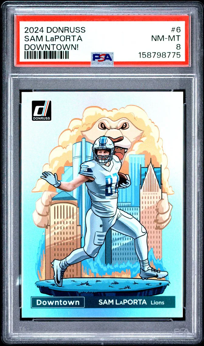 2024 #6 Sam LaPorta PSA 8 Panini Donruss Downtown!