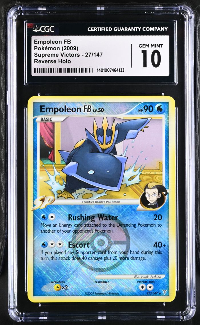 2009 #27 Empoleon FB Reverse Holo CGC 10 Supreme Victors - English