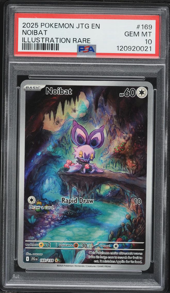 2025 #169 Noibat PSA 10 Pokemon Scarlet & Violet Journey Together IR