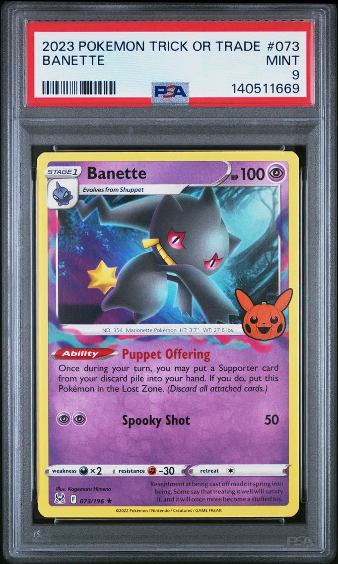 2023 #073 Banette PSA 9 Trick or Trade