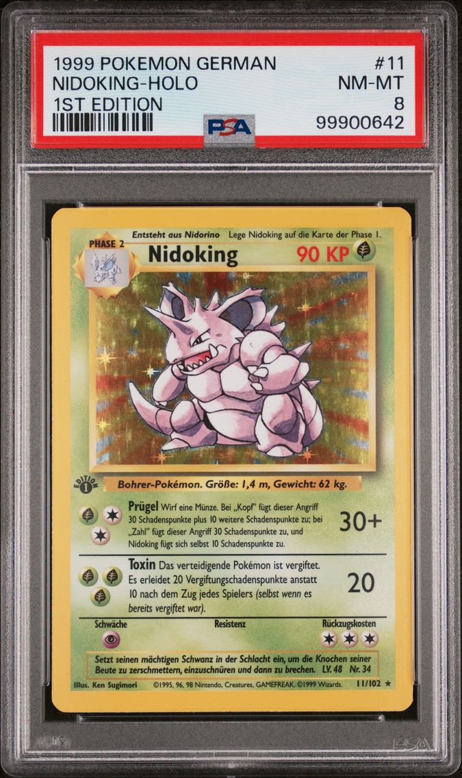 1999 #11 Nidoking-Holo 1st Edition PSA 8 German