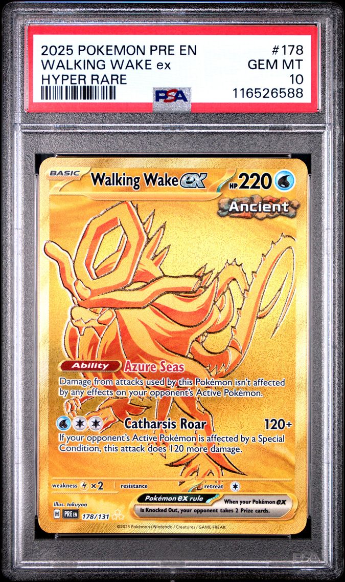 2025 #178 Walking Wake EX PSA 10 Pre EN-Prismatic Evolutions