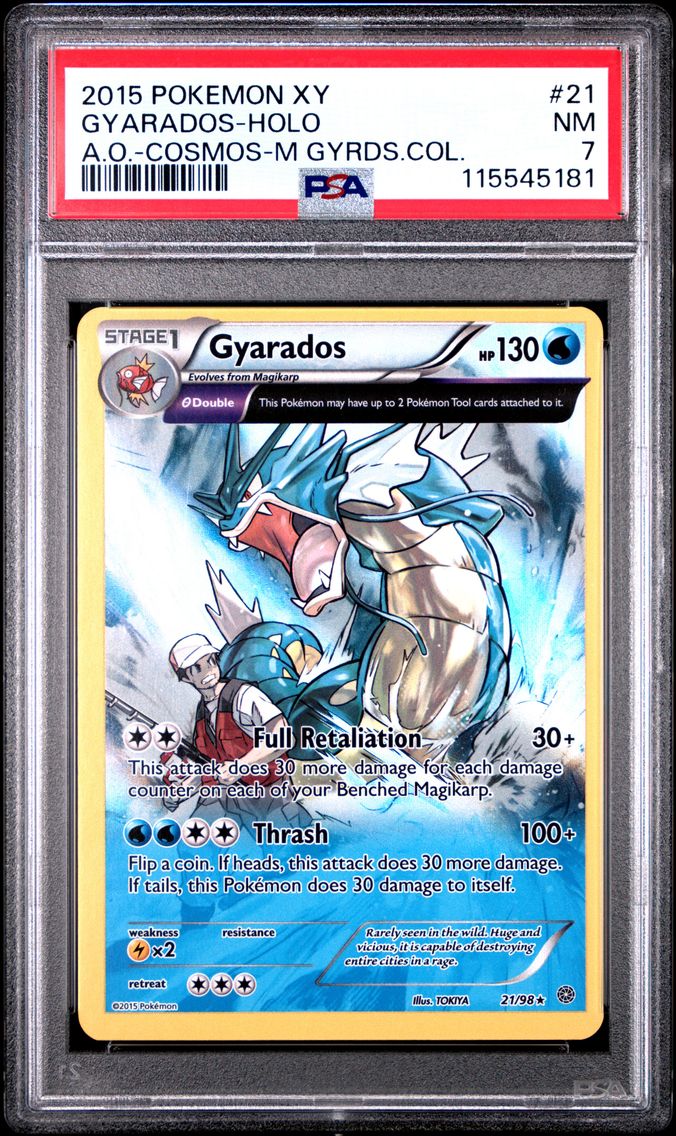 2015 #21 Gyarados-Holo PSA 7 XY Ancient Origins Pokemon