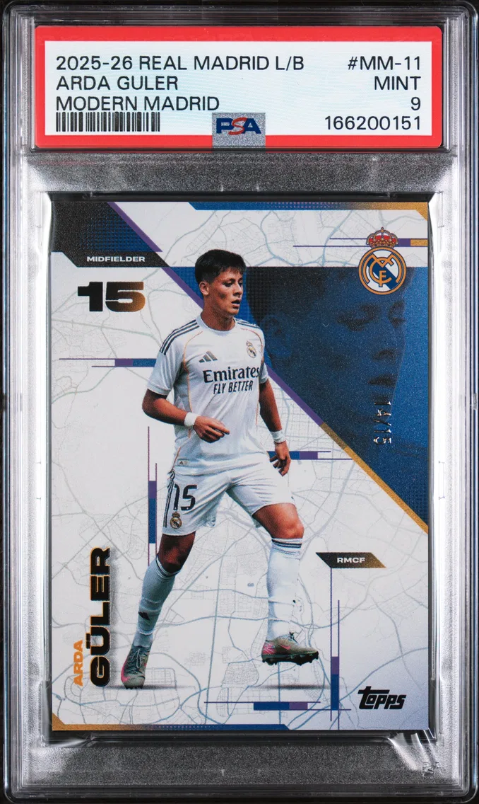 2025 #MM-11 Arda Guler PSA 9 Topps Real Madrid los Blancos Modern Madrid