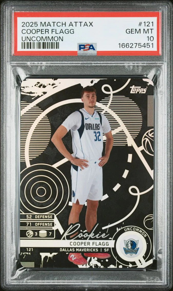 2025 #121 Cooper Flagg PSA 10 Topps Match Attax