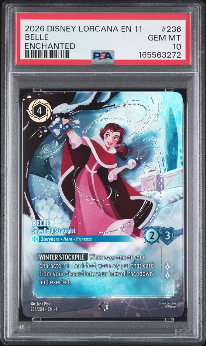 2026 #236 Belle - Snowfield Strategist PSA 10 Disney Lorcana EN 11-Winterspell