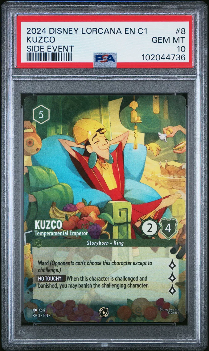 2024 #8 Kuzco - Temperamental Emperor PSA 10 Disney Lorcana EN C1-Lorcana Challenge Promo