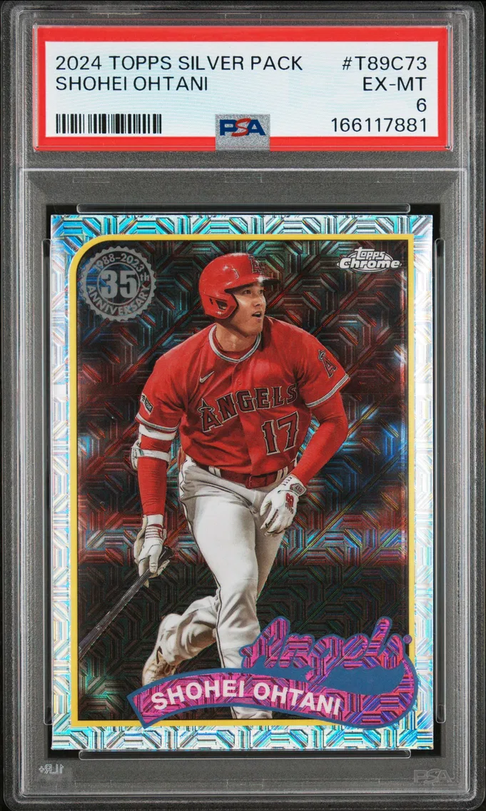 2024 #T89C73 Shohei Ohtani PSA 6 Topps Silver Pack 1989 Chrome Promo