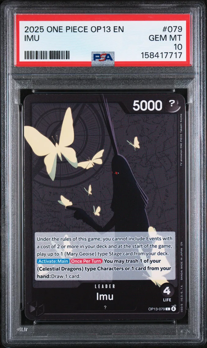 2025 #079 Imu PSA 10 One Piece OP13-Carrying on His Will