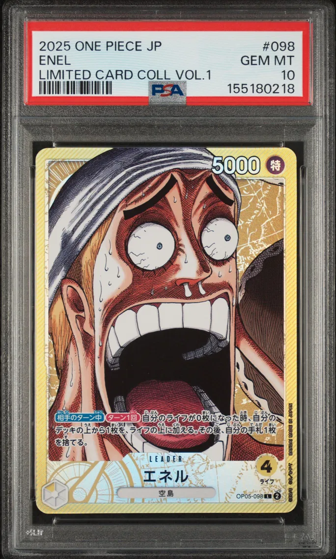 2025 #098 Enel PSA 10 One Piece Japanese Limited Card Collection Vol.1