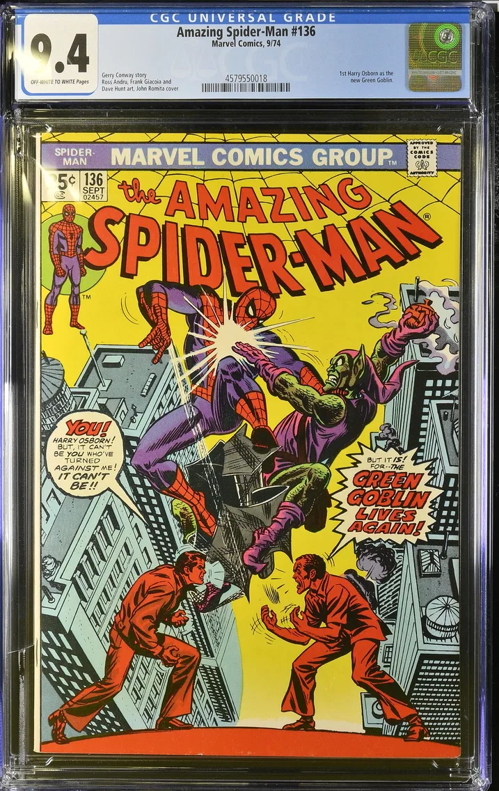 1974 Amazing Spider-Man #136 CGC 9.4 Marvel Comics