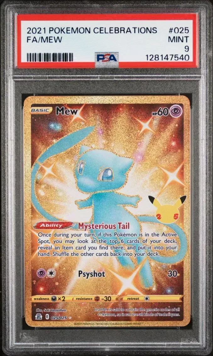 2021 #025 Full Art/Mew PSA 9 Celebrations